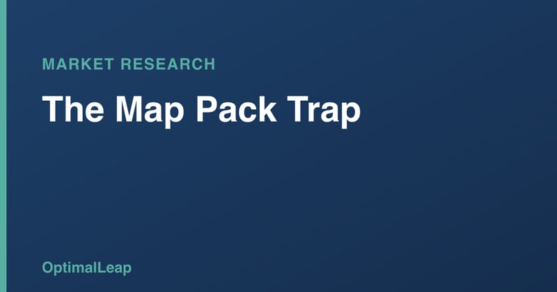 A Google Maps three-pack result with one dominant competitor